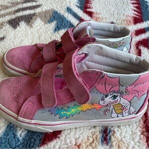 Vans Velcro Dragon High Tops Girls Size 3